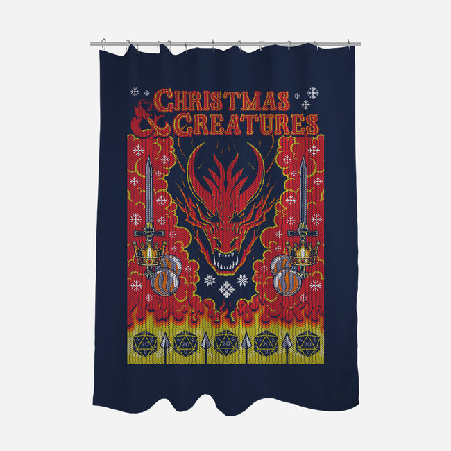 Christmas And Creatures-None-Polyester-Shower Curtain-Arinesart
