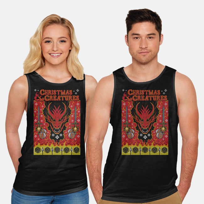 Christmas And Creatures-Unisex-Basic-Tank-Arinesart