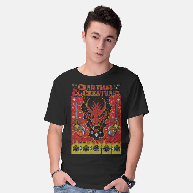 Christmas And Creatures-Mens-Basic-Tee-Arinesart