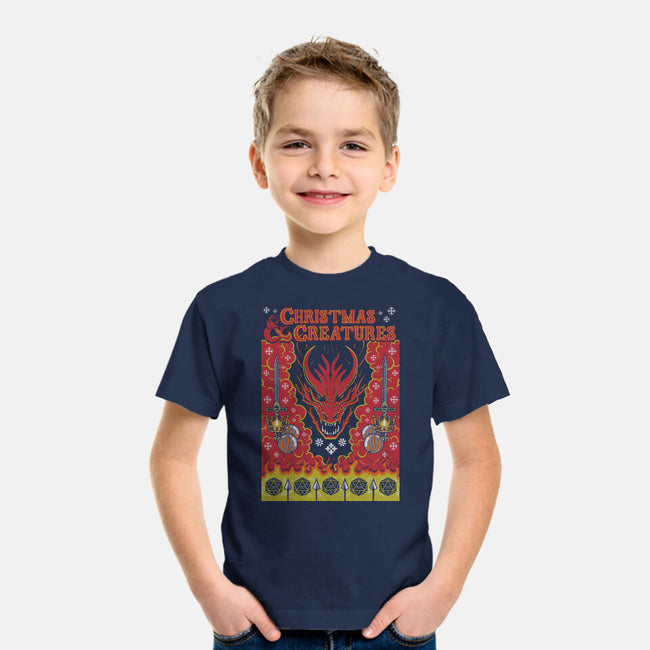 Christmas And Creatures-Youth-Basic-Tee-Arinesart