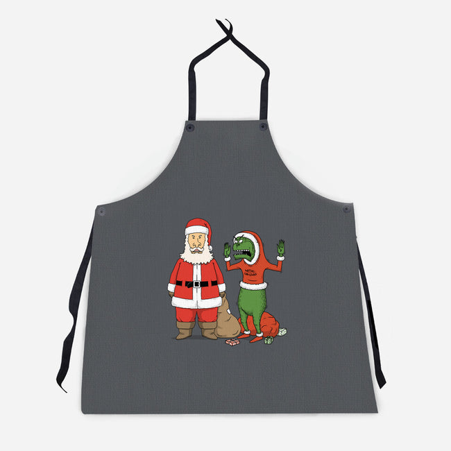 Stupid Santas-Unisex-Kitchen-Apron-pigboom
