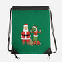 Stupid Santas-None-Drawstring-Bag-pigboom