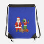 Stupid Santas-None-Drawstring-Bag-pigboom