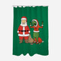 Stupid Santas-None-Polyester-Shower Curtain-pigboom