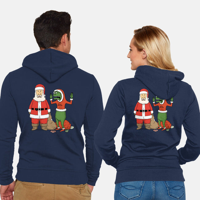Stupid Santas-Unisex-Zip-Up-Sweatshirt-pigboom