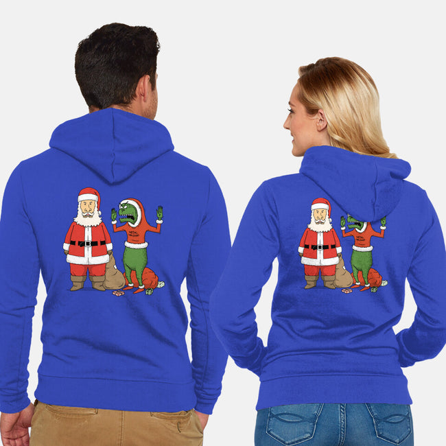 Stupid Santas-Unisex-Zip-Up-Sweatshirt-pigboom