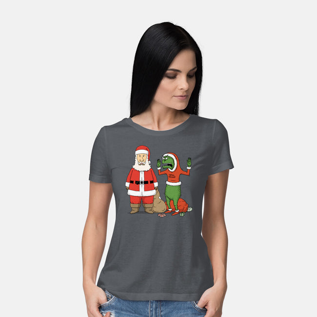 Stupid Santas-Womens-Basic-Tee-pigboom