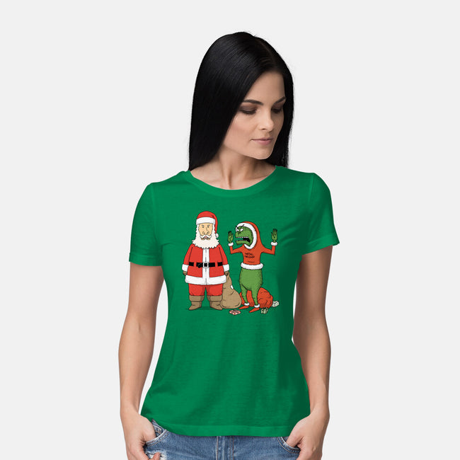 Stupid Santas-Womens-Basic-Tee-pigboom
