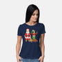 Stupid Santas-Womens-Basic-Tee-pigboom
