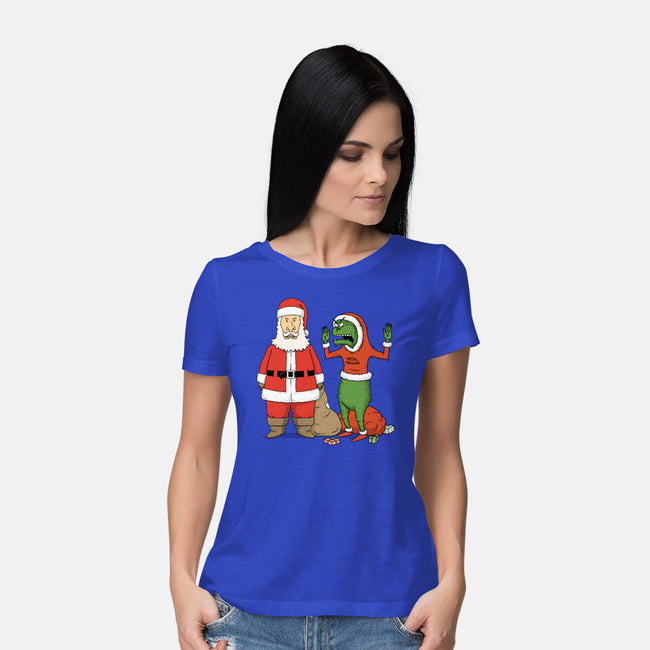 Stupid Santas-Womens-Basic-Tee-pigboom