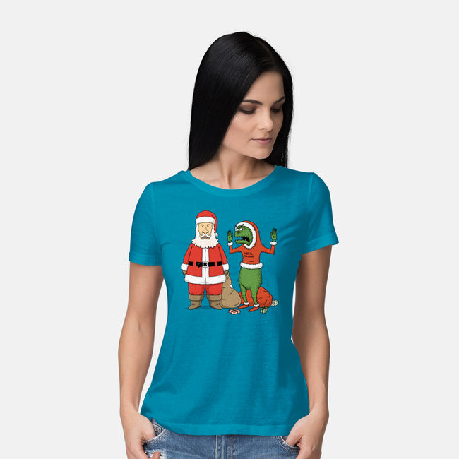 Stupid Santas-Womens-Basic-Tee-pigboom