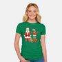 Stupid Santas-Womens-Fitted-Tee-pigboom