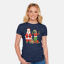 Stupid Santas-Womens-Fitted-Tee-pigboom