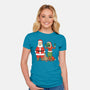 Stupid Santas-Womens-Fitted-Tee-pigboom