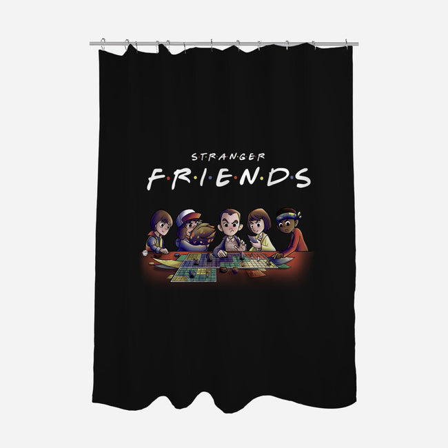 80s Stranger Friends-None-Polyester-Shower Curtain-fanfabio