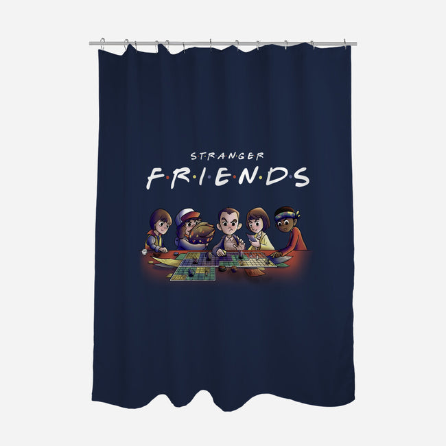 80s Stranger Friends-None-Polyester-Shower Curtain-fanfabio