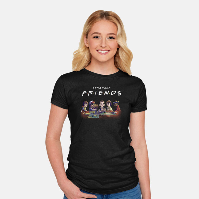 80s Stranger Friends-Womens-Fitted-Tee-fanfabio