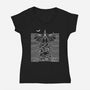 Silk Division-Womens-V-Neck-Tee-rocketman_art