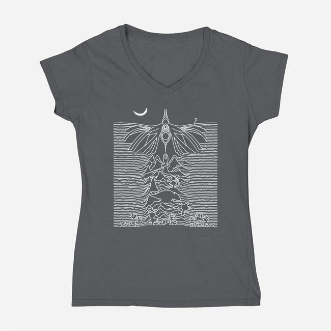 Silk Division-Womens-V-Neck-Tee-rocketman_art