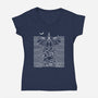 Silk Division-Womens-V-Neck-Tee-rocketman_art