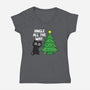 I Jingle All The Way-Womens-V-Neck-Tee-turborat14