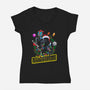 Santa Vader-Womens-V-Neck-Tee-Diego Oliver