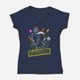 Santa Vader-Womens-V-Neck-Tee-Diego Oliver