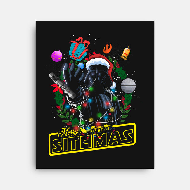 Santa Vader-None-Stretched-Canvas-Diego Oliver