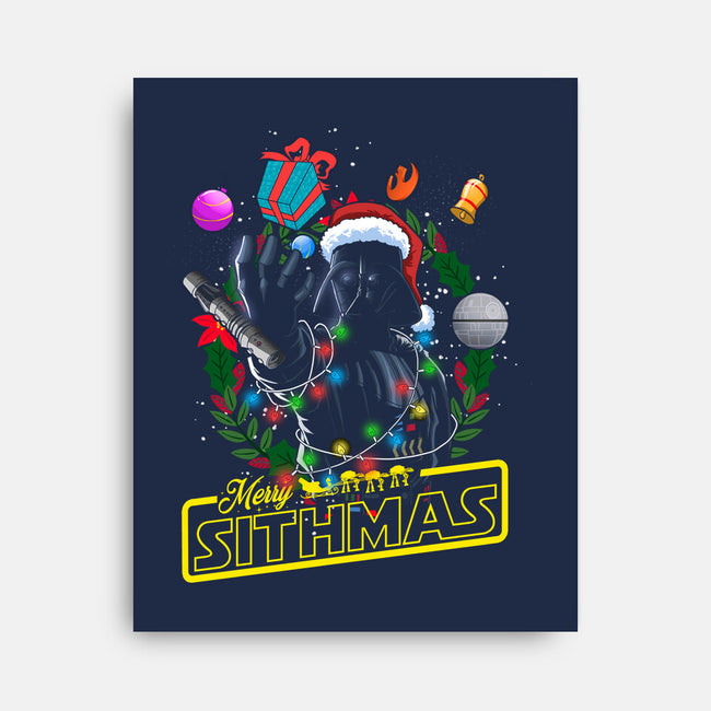 Santa Vader-None-Stretched-Canvas-Diego Oliver