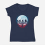 Strange Moon-Womens-V-Neck-Tee-Vallina84