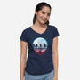 Strange Moon-Womens-V-Neck-Tee-Vallina84