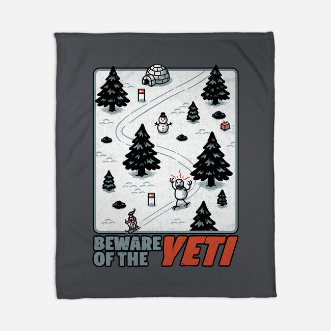 Winter Game Yeti-None-Fleece-Blanket-Studio Mootant