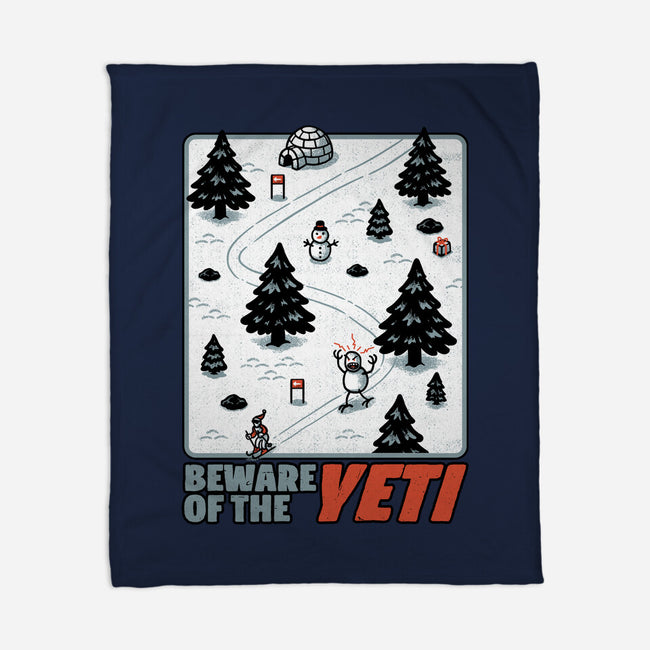 Winter Game Yeti-None-Fleece-Blanket-Studio Mootant