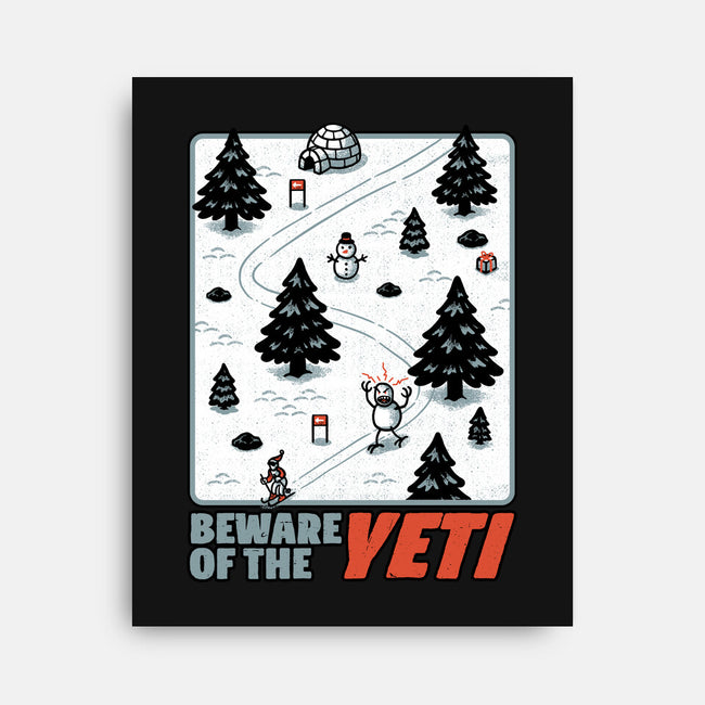 Winter Game Yeti-None-Stretched-Canvas-Studio Mootant