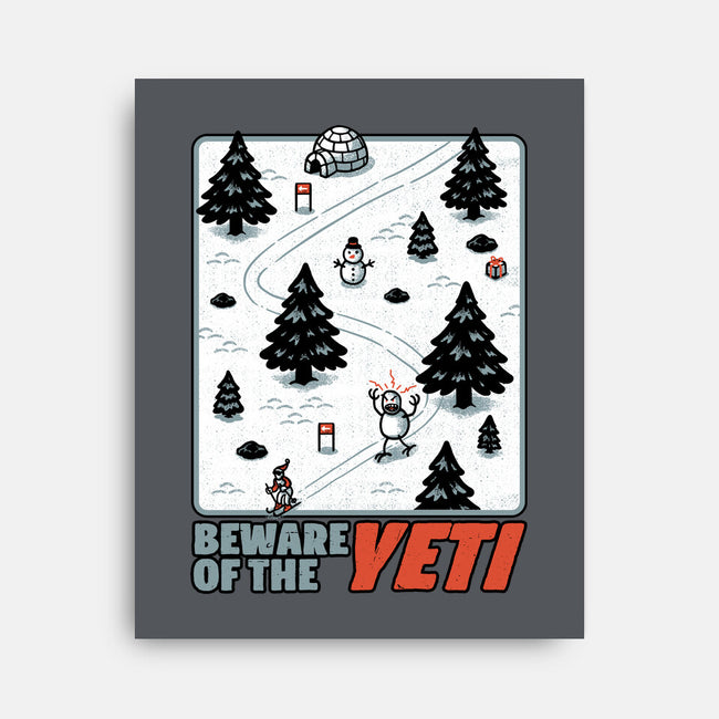 Winter Game Yeti-None-Stretched-Canvas-Studio Mootant