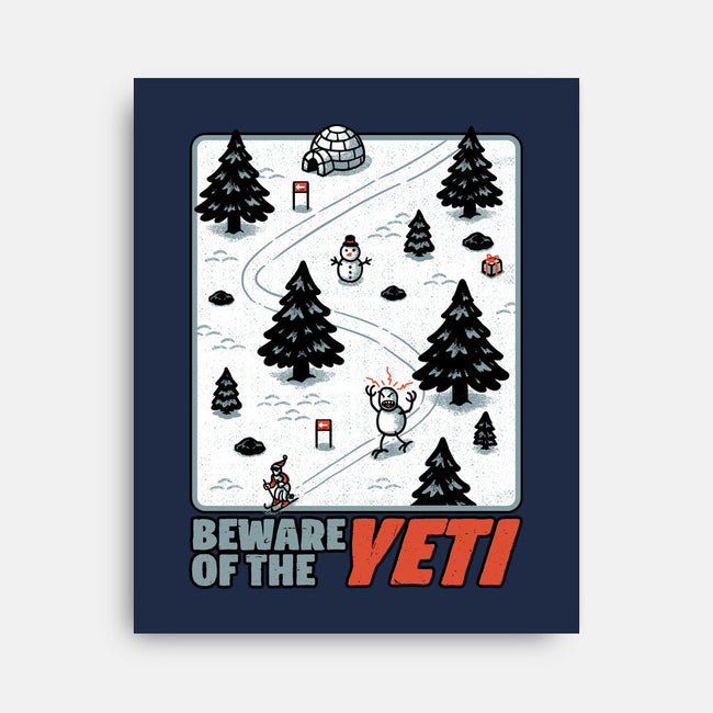 Winter Game Yeti-None-Stretched-Canvas-Studio Mootant