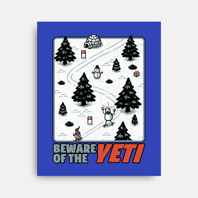 Winter Game Yeti-None-Stretched-Canvas-Studio Mootant