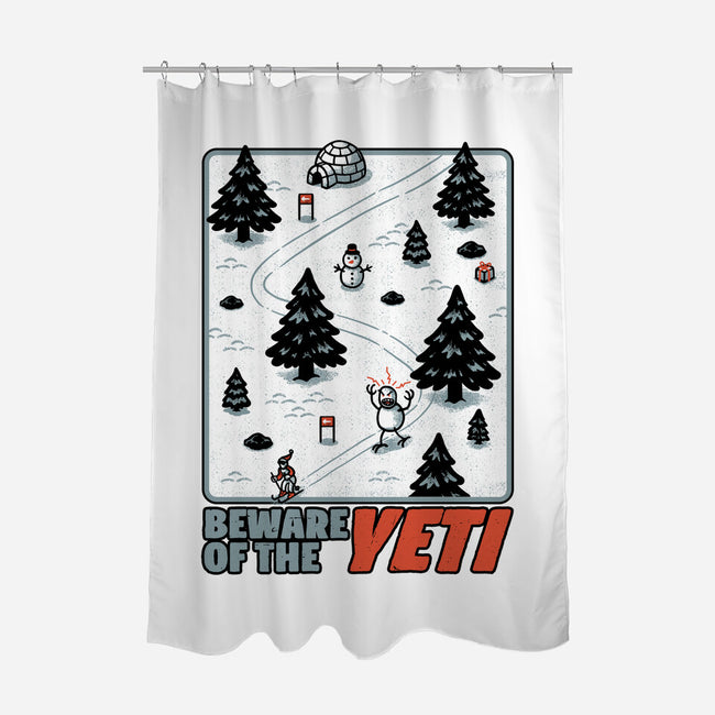 Winter Game Yeti-None-Polyester-Shower Curtain-Studio Mootant