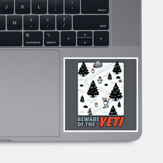 Winter Game Yeti-None-Glossy-Sticker-Studio Mootant
