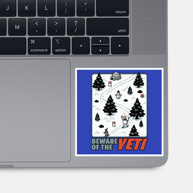 Winter Game Yeti-None-Glossy-Sticker-Studio Mootant