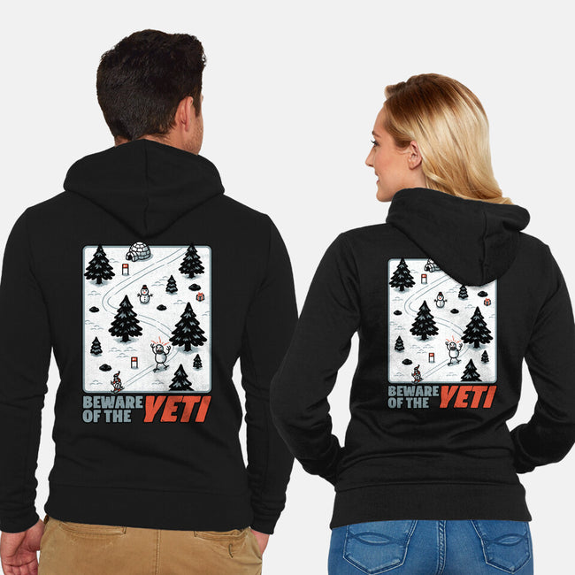 Winter Game Yeti-Unisex-Zip-Up-Sweatshirt-Studio Mootant