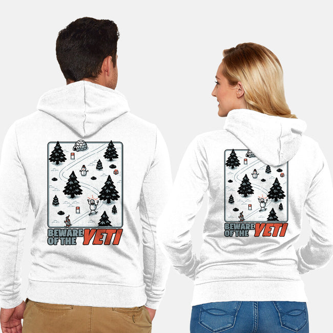 Winter Game Yeti-Unisex-Zip-Up-Sweatshirt-Studio Mootant