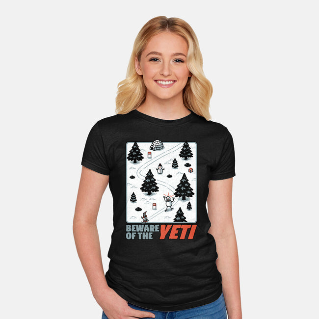 Winter Game Yeti-Womens-Fitted-Tee-Studio Mootant