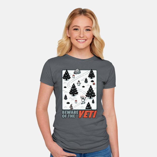 Winter Game Yeti-Womens-Fitted-Tee-Studio Mootant