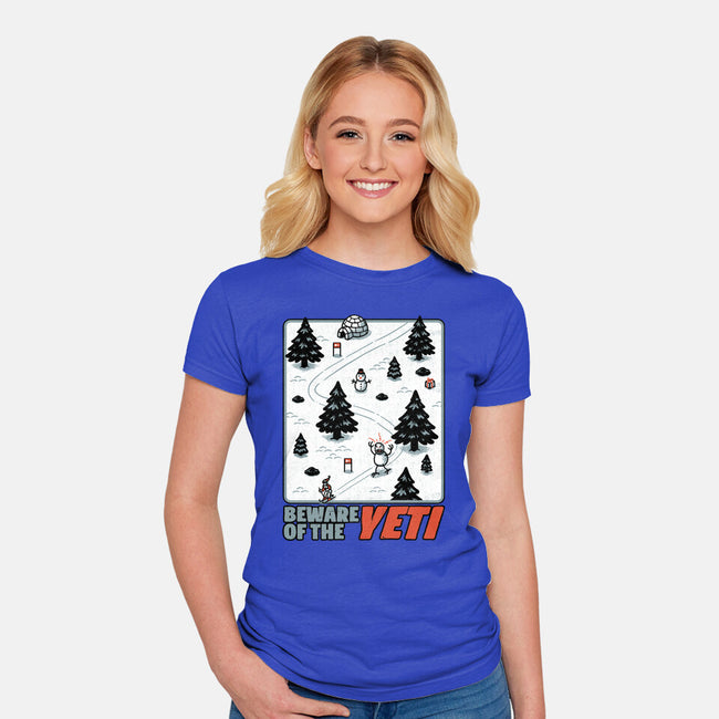 Winter Game Yeti-Womens-Fitted-Tee-Studio Mootant