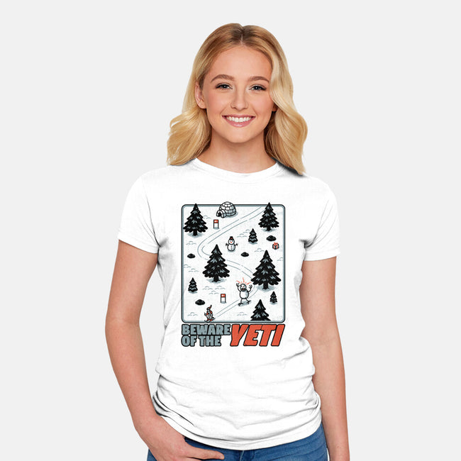 Winter Game Yeti-Womens-Fitted-Tee-Studio Mootant