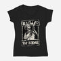 Skeleton Bard RPG-Womens-V-Neck-Tee-Studio Mootant