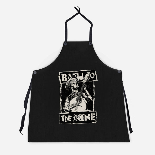 Skeleton Bard RPG-Unisex-Kitchen-Apron-Studio Mootant