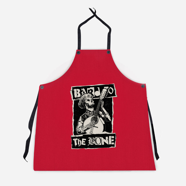 Skeleton Bard RPG-Unisex-Kitchen-Apron-Studio Mootant