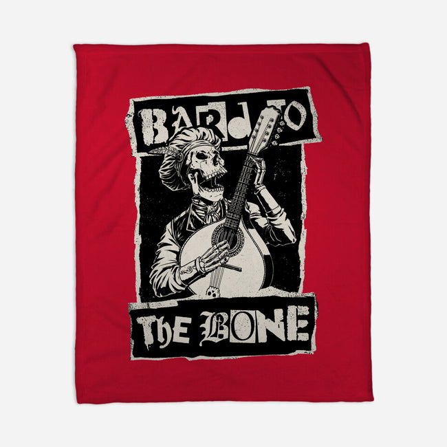 Skeleton Bard RPG-None-Fleece-Blanket-Studio Mootant